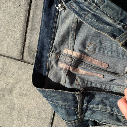SS09 Rick Owens Dirty Blue Banana Cut Denim