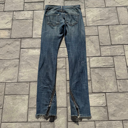 SS09 Rick Owens Dirty Blue Banana Cut Denim