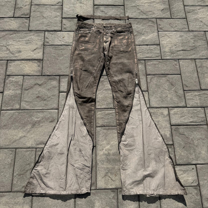 SS09 Rick Owens Gold Wax Banana Cut Denim