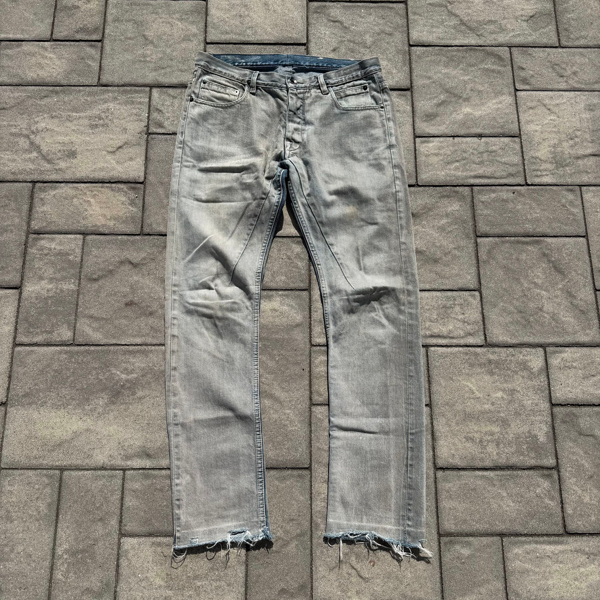FW12 Rick Owens Stone Wash Detroit Denim