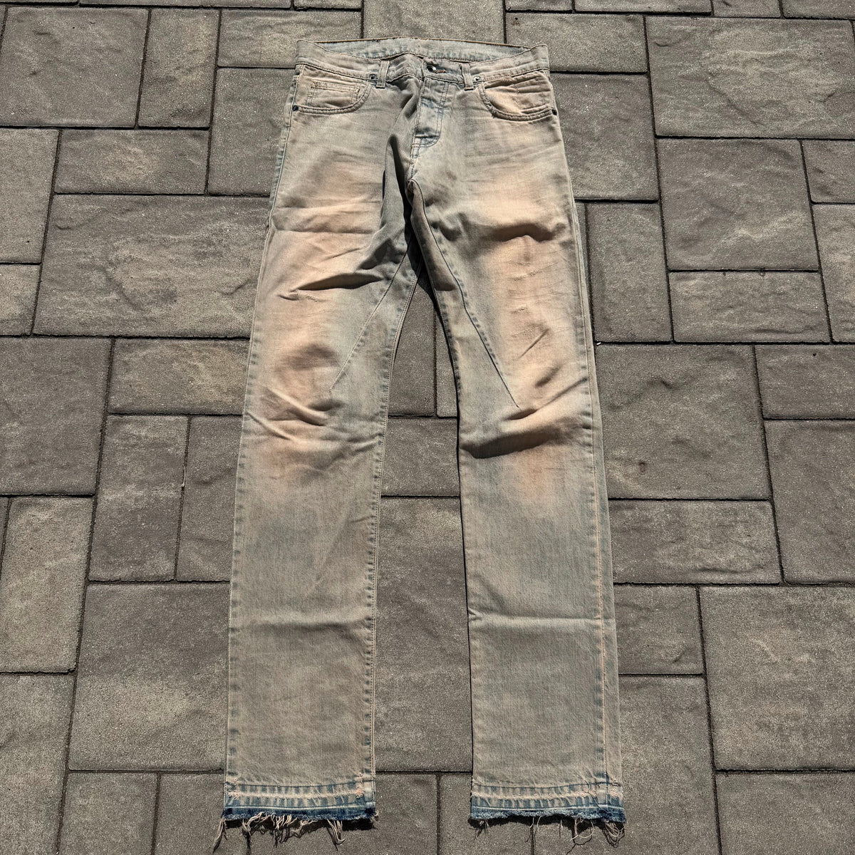 FW06 Rick Owens Sandwash Detroit Cut Denim