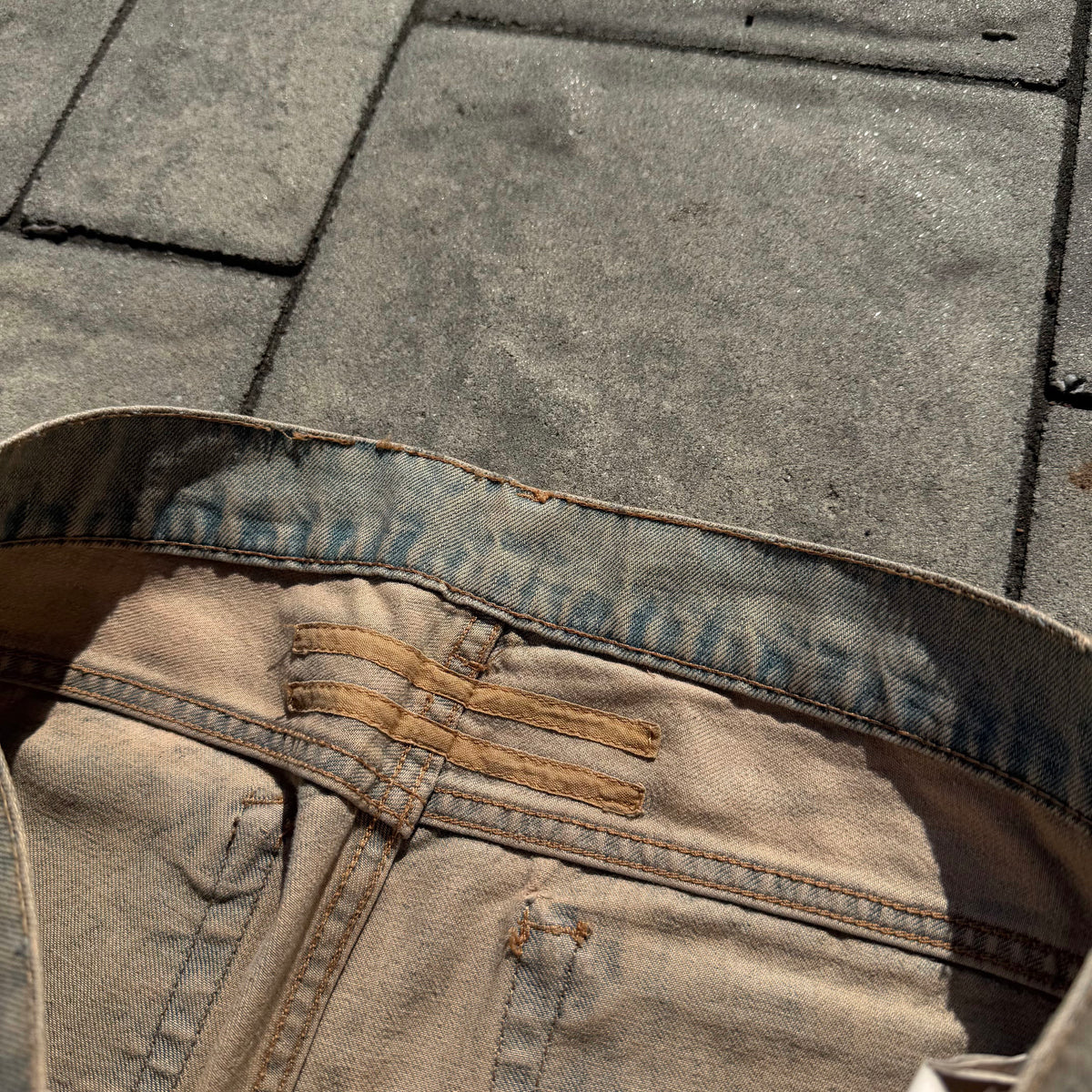 FW06 Rick Owens Sandwash Detroit Cut Denim