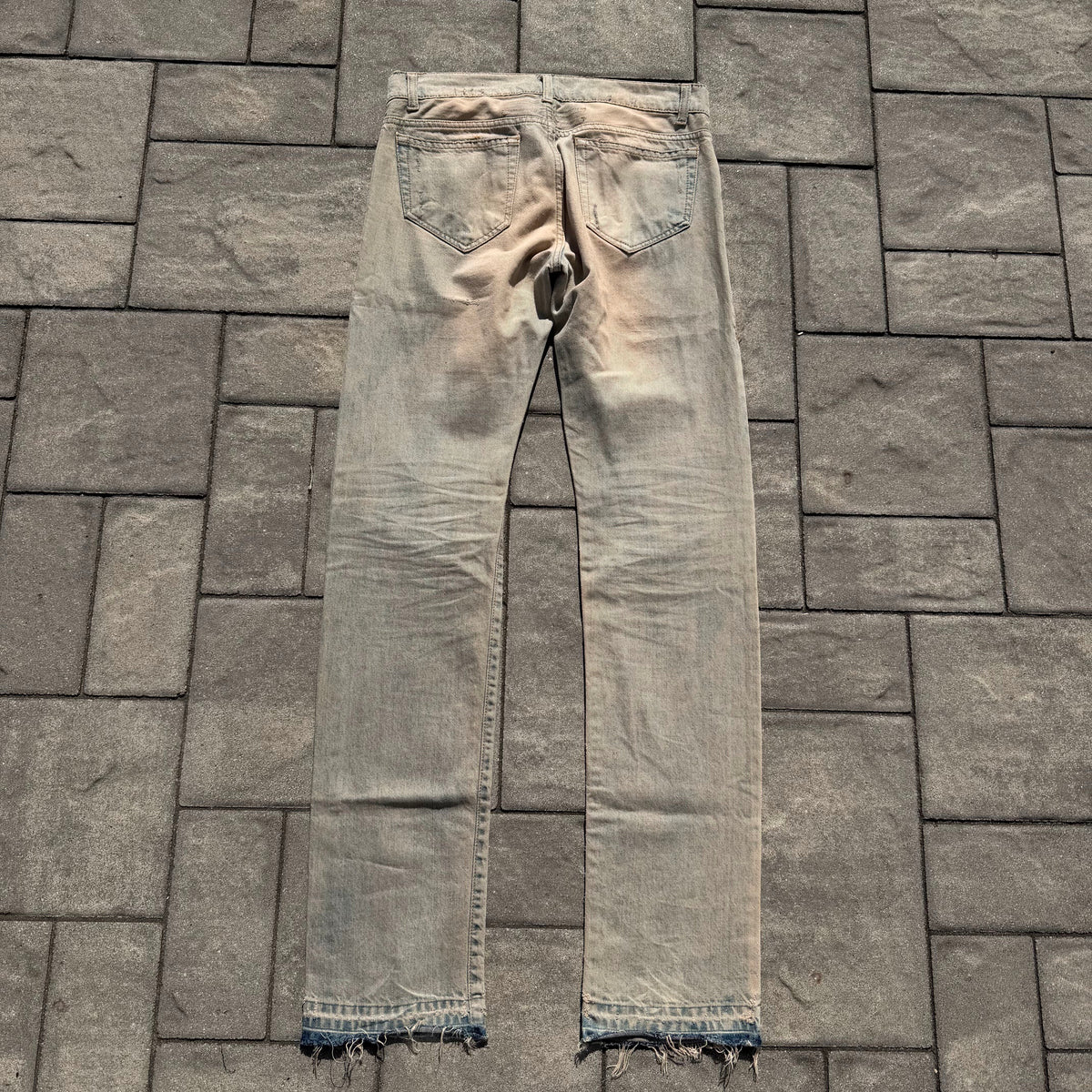 FW06 Rick Owens Sandwash Detroit Cut Denim