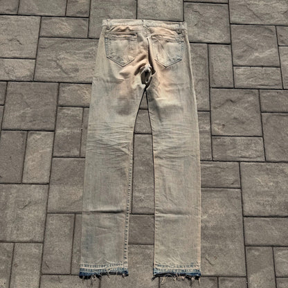 FW06 Rick Owens Sandwash Detroit Cut Denim