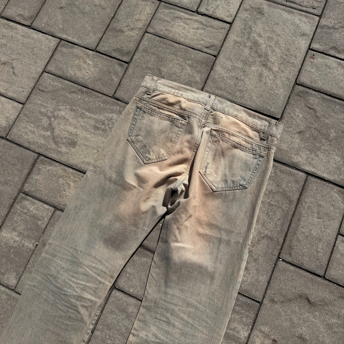 FW06 Rick Owens Sandwash Detroit Cut Denim