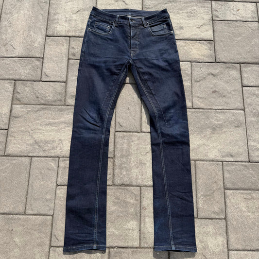 SS17 Rick Owens Blue Detroit Cut Denim