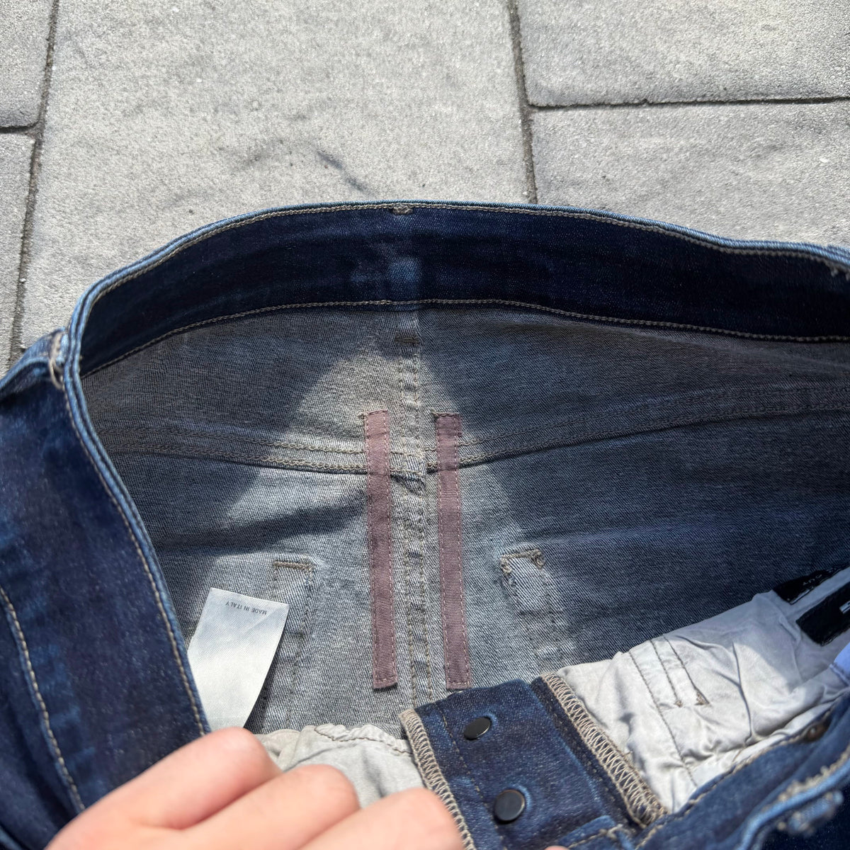 SS17 Rick Owens Blue Detroit Cut Denim
