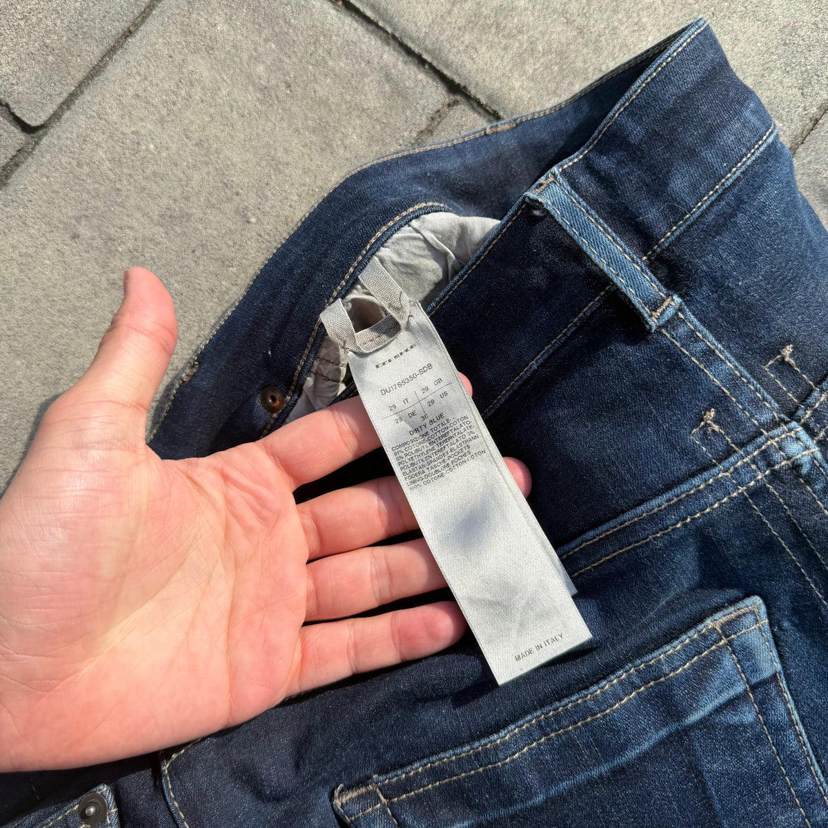 SS17 Rick Owens Blue Detroit Cut Denim