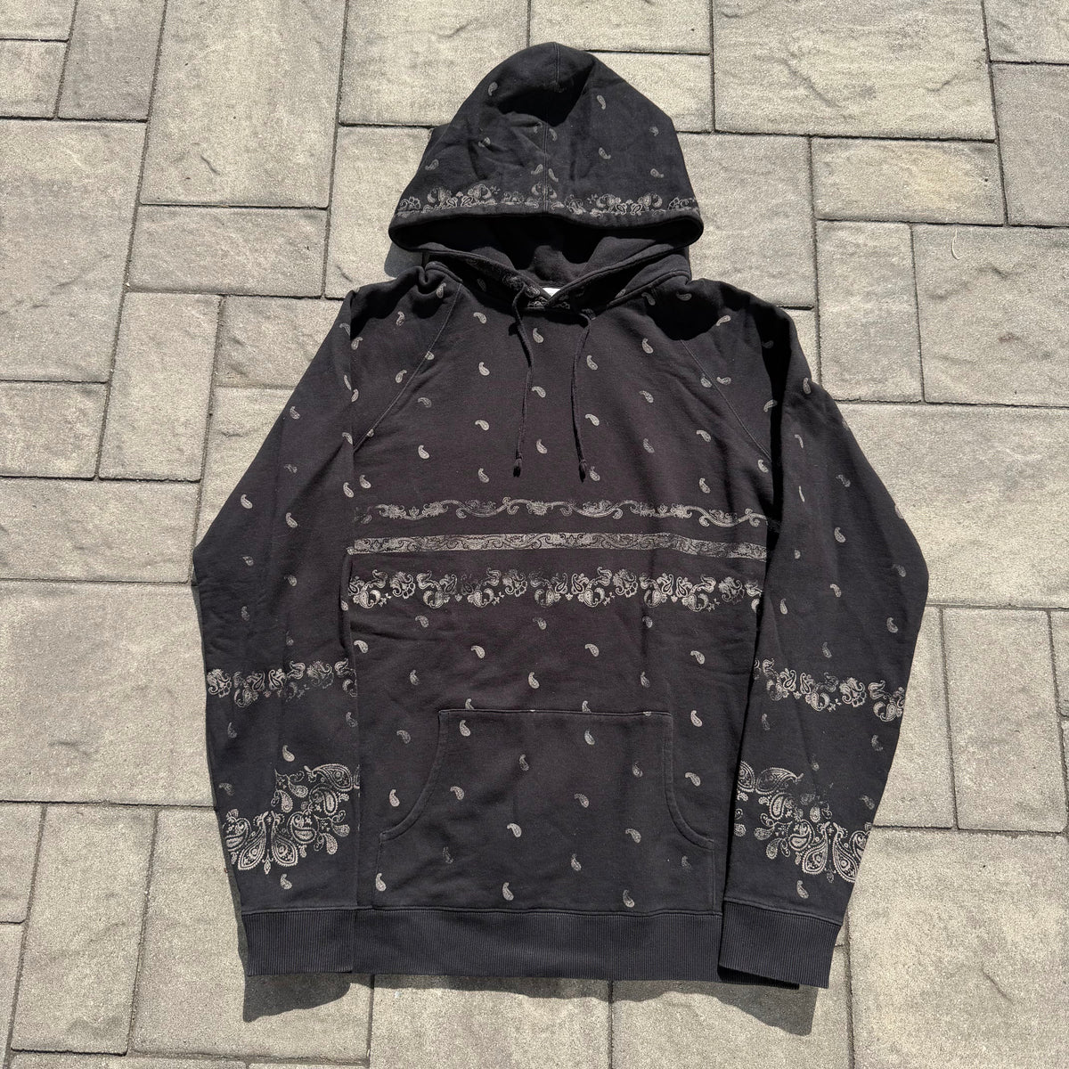 2018 Saint Laurent Paris Paisley Hoodie