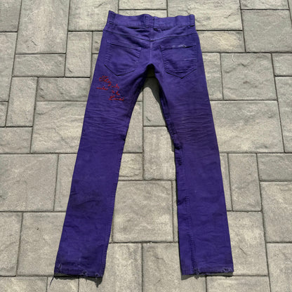 Miju Repairs Purple Only Wanted To Be Loved Denim