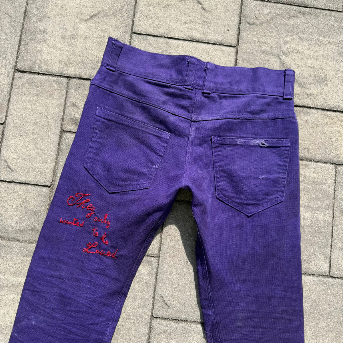 Miju Repairs Purple Only Wanted To Be Loved Denim