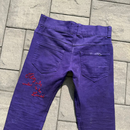 Miju Repairs Purple Only Wanted To Be Loved Denim