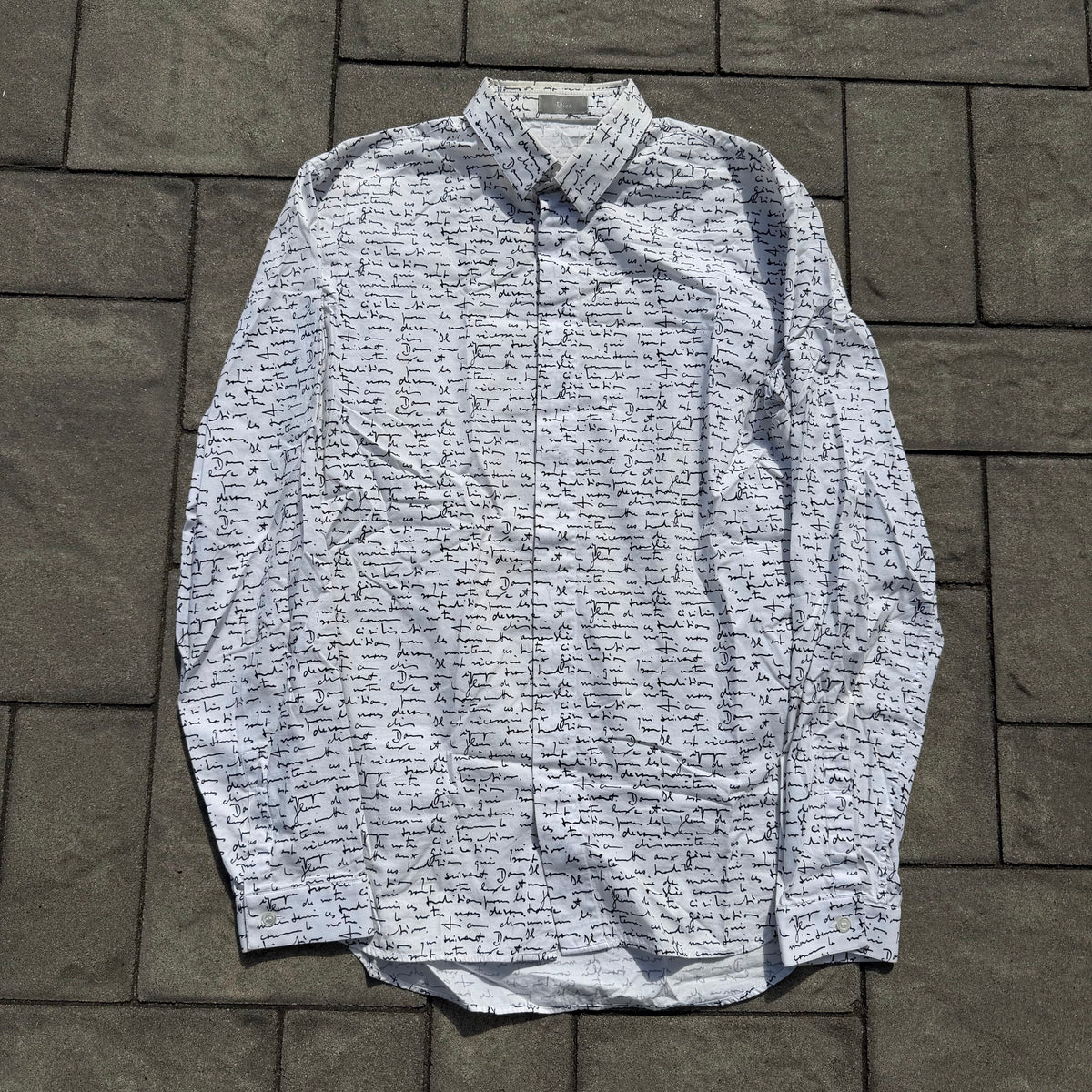 SS15 Dior Homme Script Dress Shirt