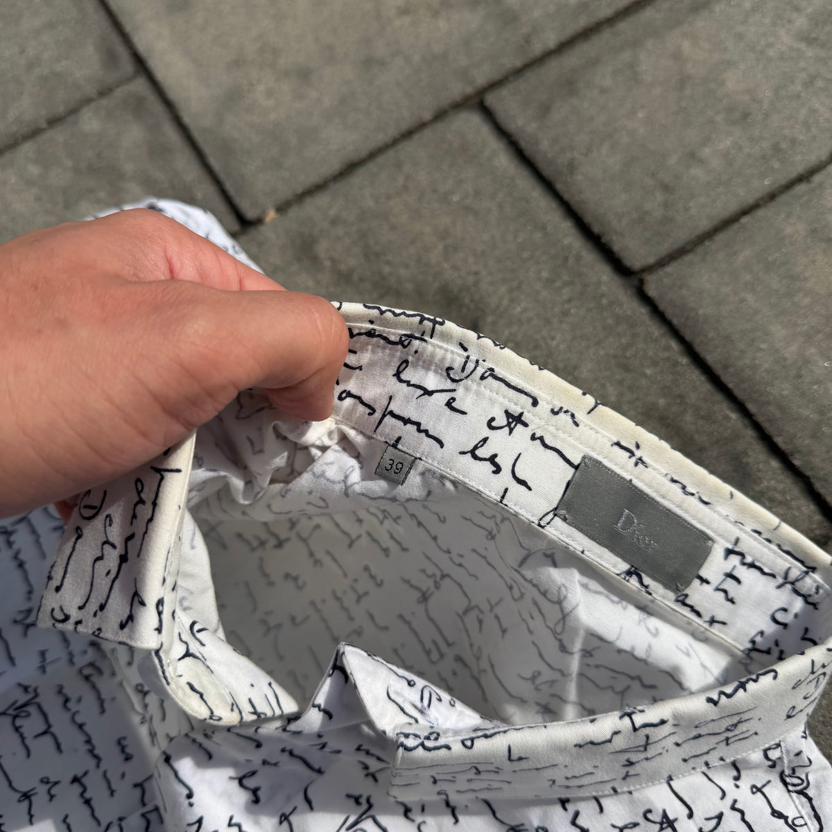 SS15 Dior Homme Script Dress Shirt