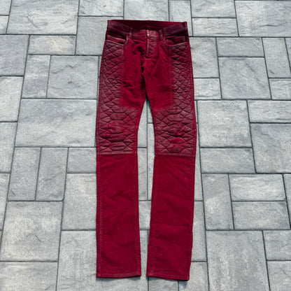 Balmain Red Snake Pants