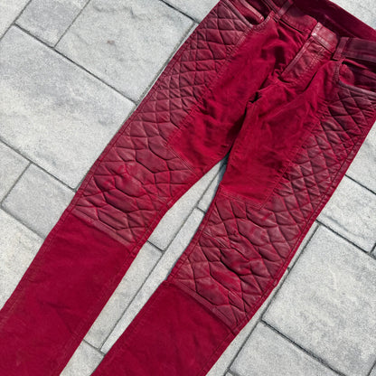 Balmain Red Snake Pants