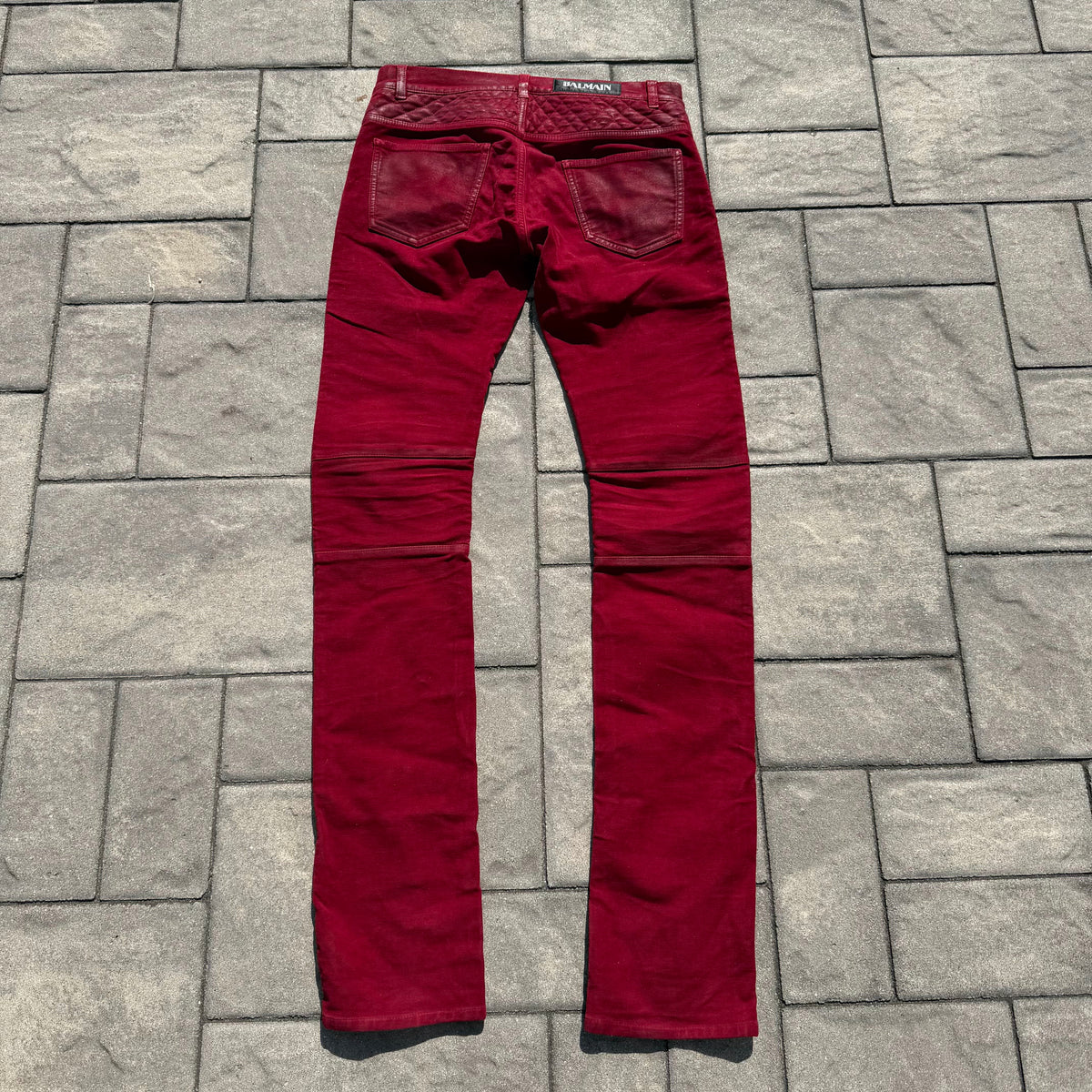 Balmain Red Snake Pants