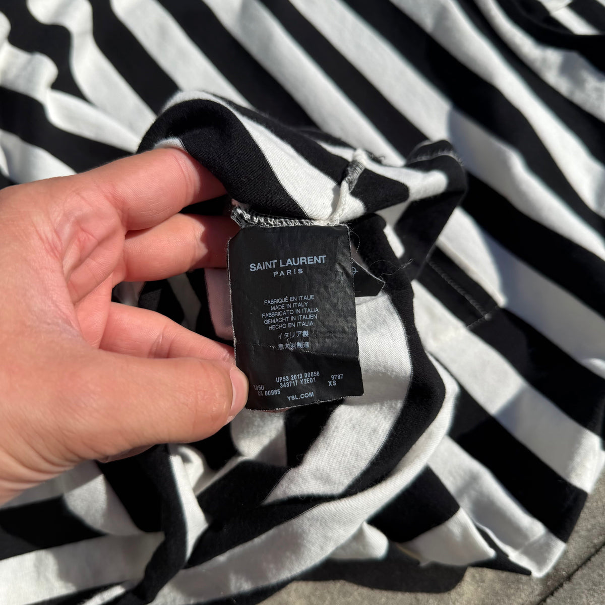 FW13 Saint Laurent Paris Striped Tee
