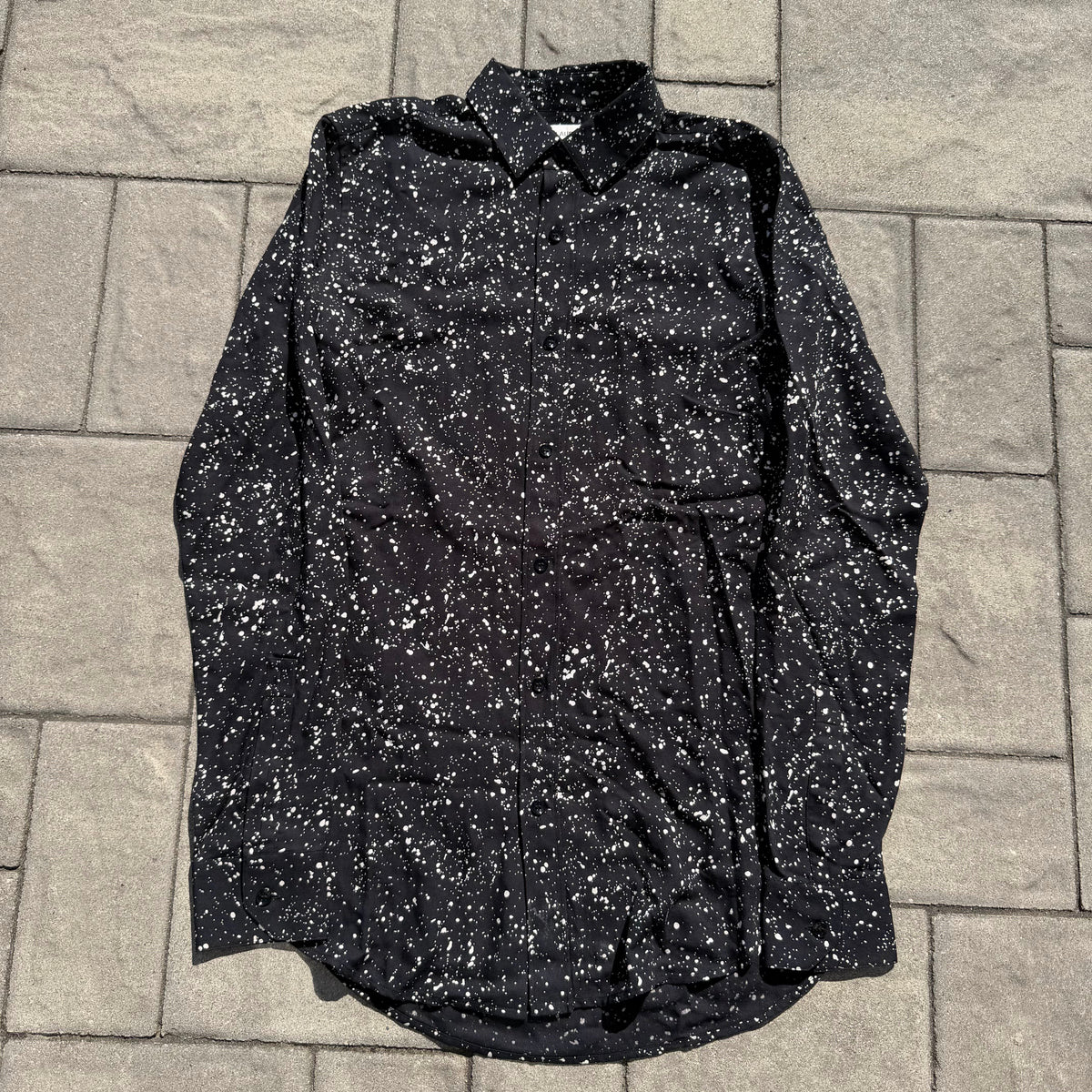 FW15 Saint Laurent Paris Speckled Dress Shirt
