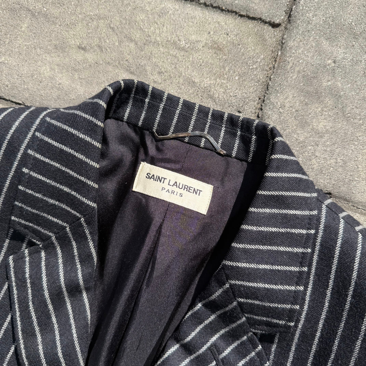 FW13 Saint Laurent Paris Striped 3 Button Blazer