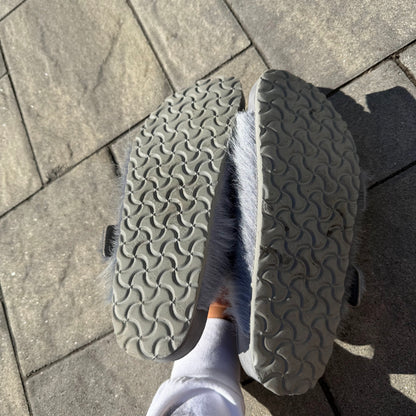 Rick Owens Grey Fur Birkenstock