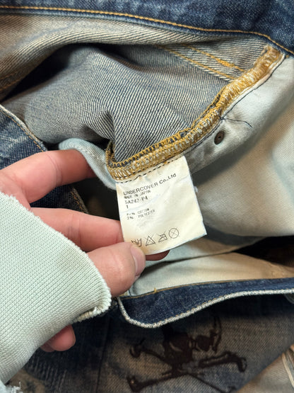 AW05 Undercover Blue Skull Denim