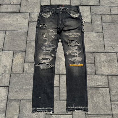 AW04 Undercover Yellow Yarn 64 Denim