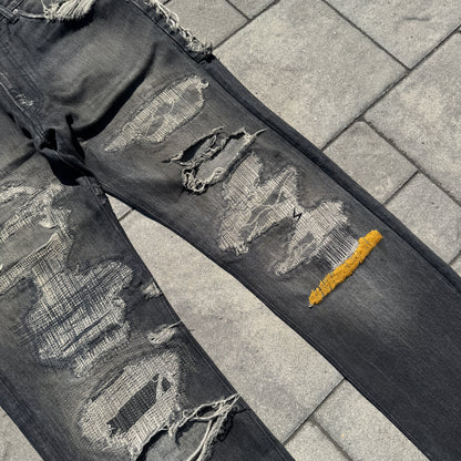 AW04 Undercover Yellow Yarn 64 Denim