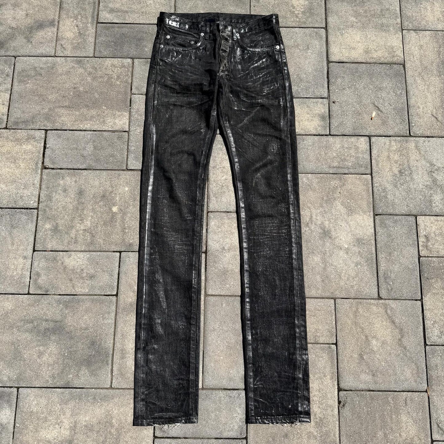 AW05 Dior Homme Black Waxed Luster Denim