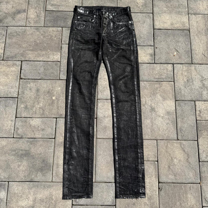 AW05 Dior Homme Black Waxed Luster Denim
