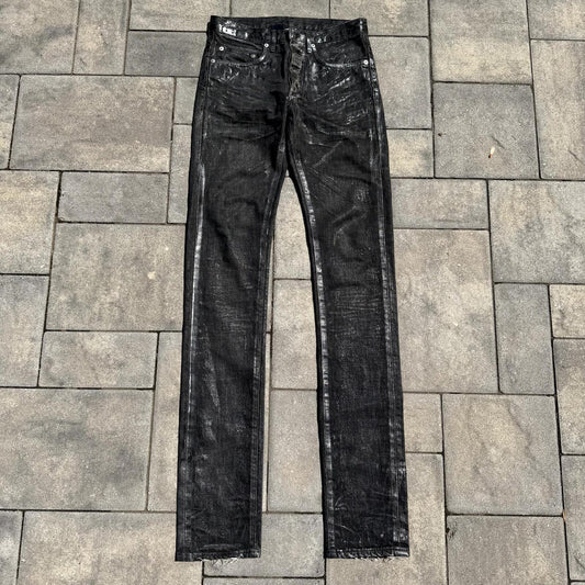 AW05 Dior Homme Black Waxed Luster Denim