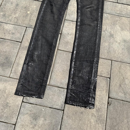 AW05 Dior Homme Black Waxed Luster Denim