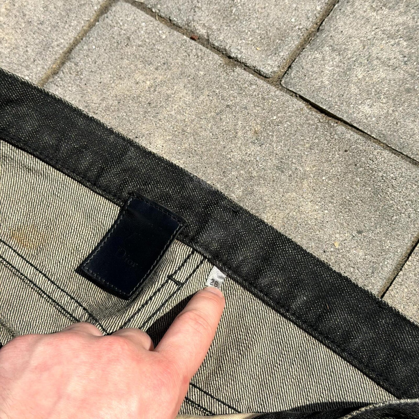 AW05 Dior Homme Black Waxed Luster Denim