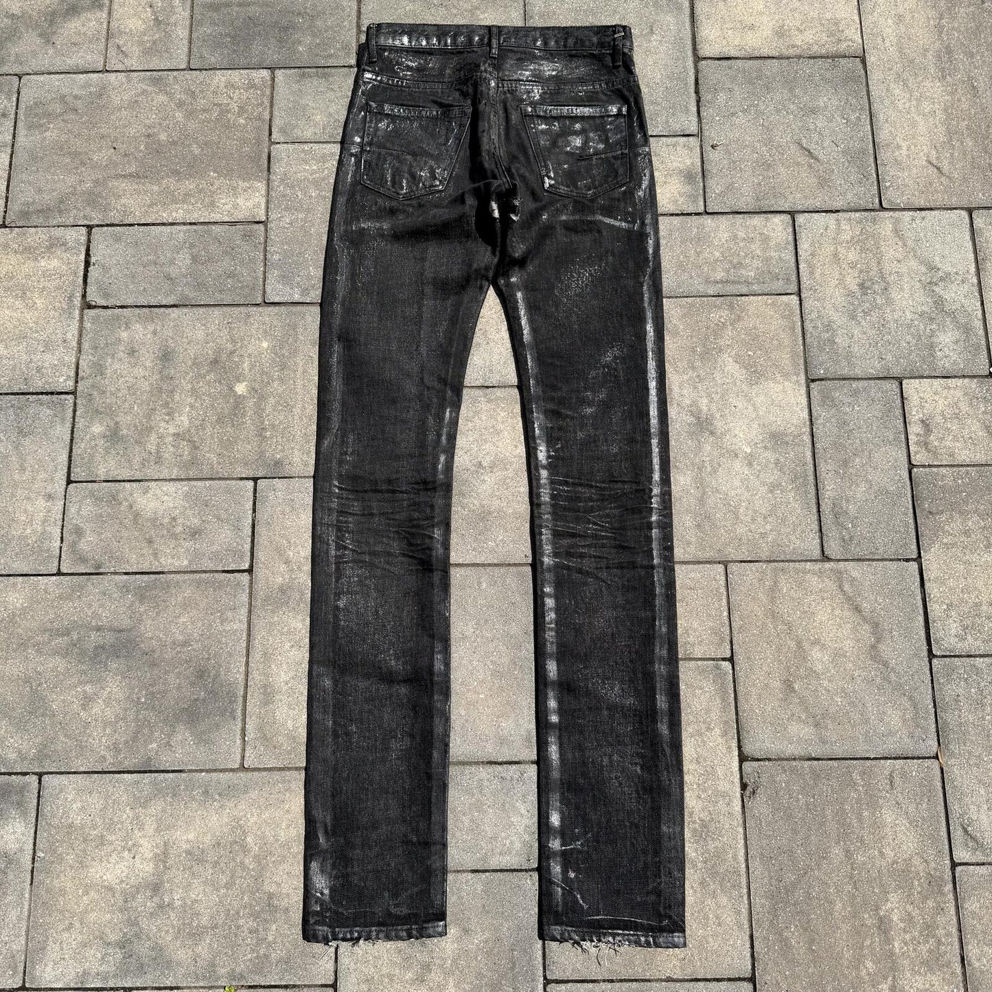 AW05 Dior Homme Black Waxed Luster Denim