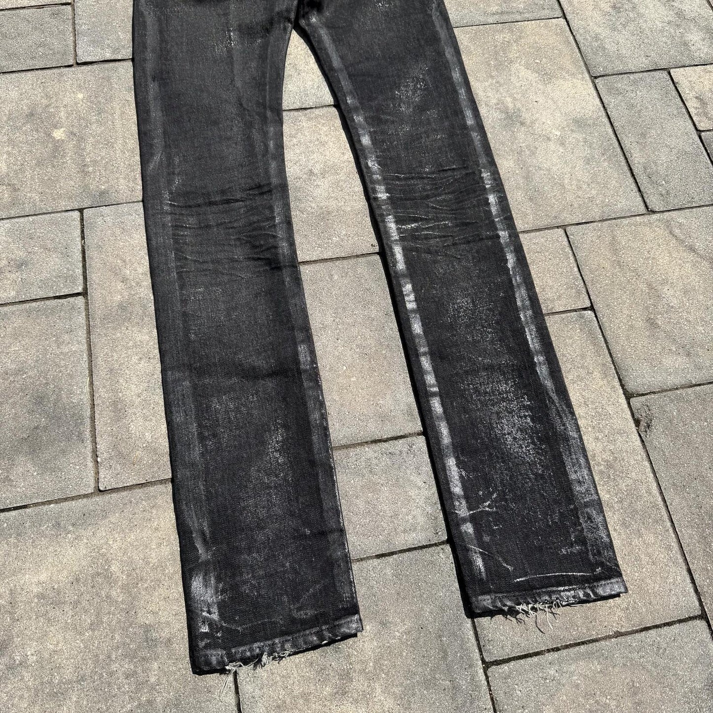 AW05 Dior Homme Black Waxed Luster Denim