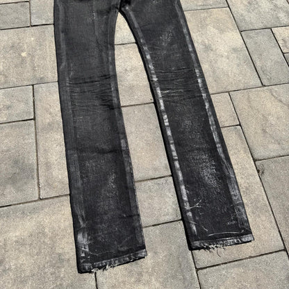 AW05 Dior Homme Black Waxed Luster Denim