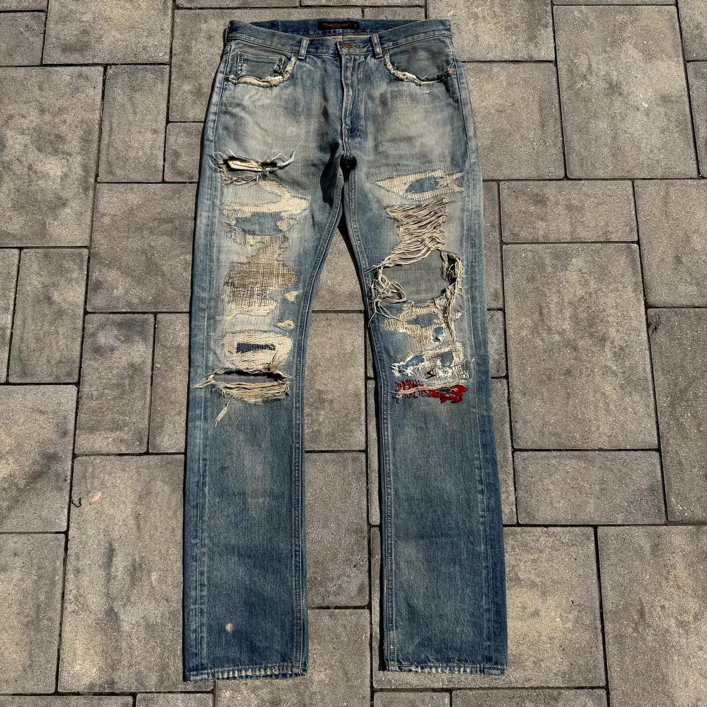 AW04 Undercover Red Yarn 68 Denim