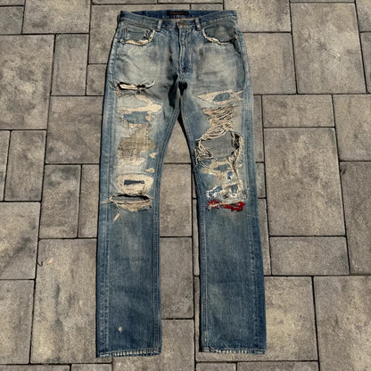 AW04 Undercover Red Yarn 68 Denim