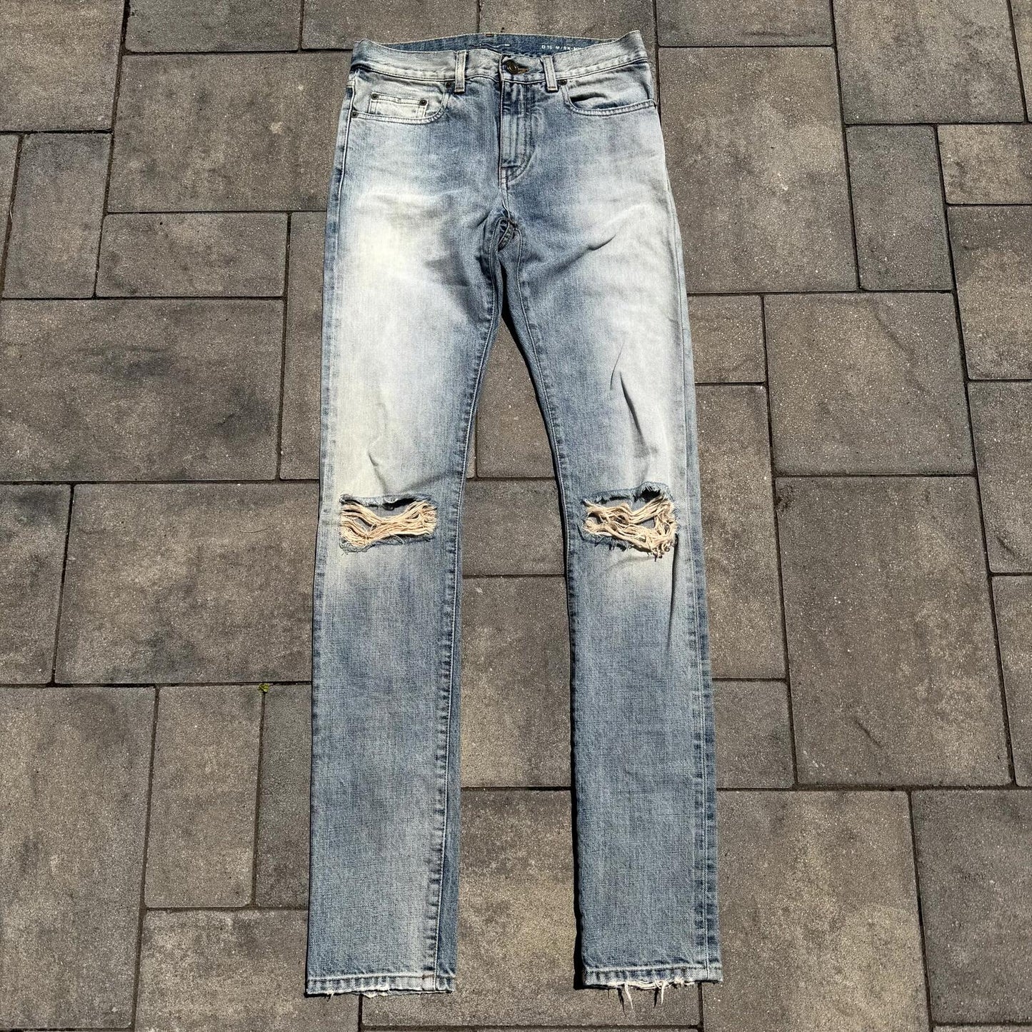 SS15 Saint Laurent Paris D10 Light Wash Denim