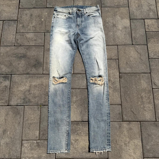 SS15 Saint Laurent Paris D10 Light Wash Denim