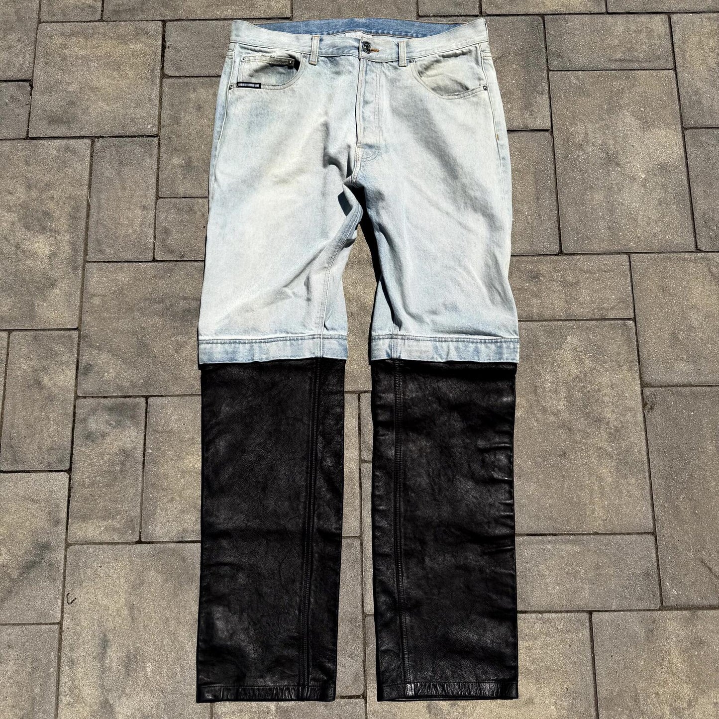 VTMNTS Black Leather Convertible Denim