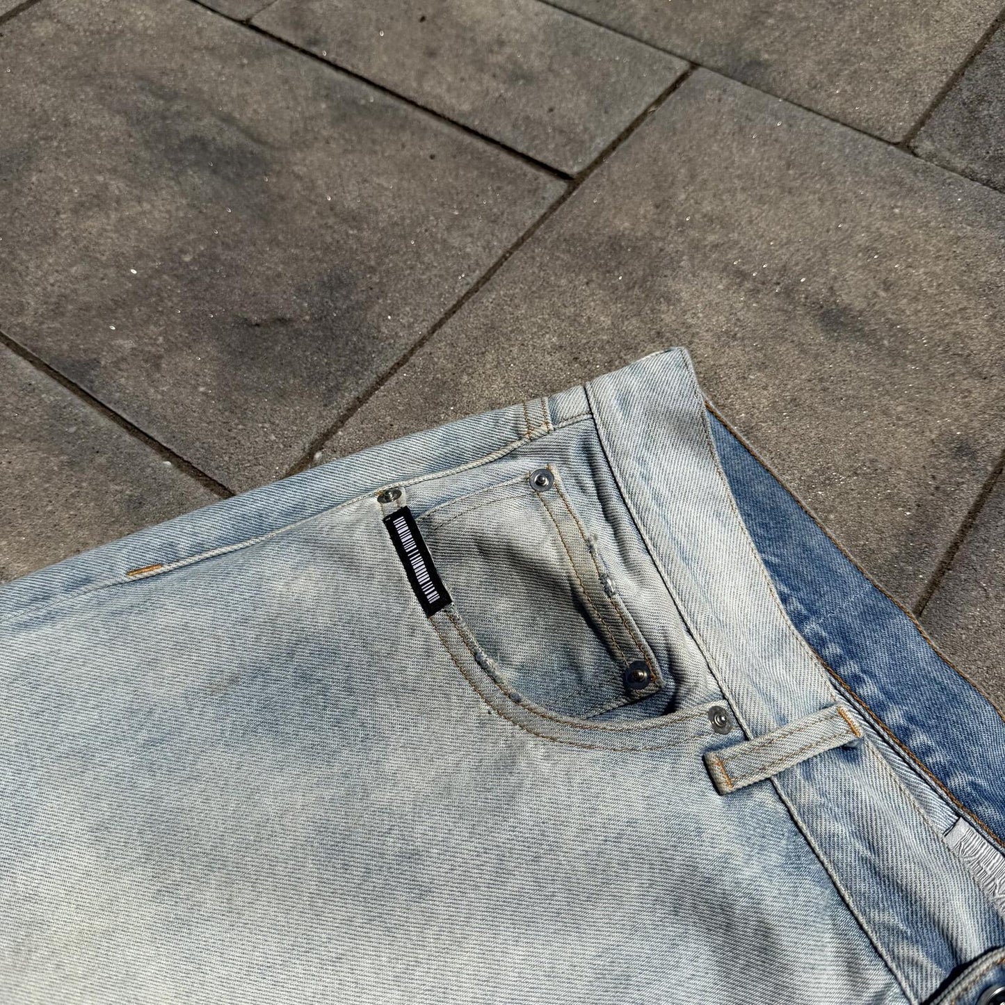 VTMNTS Black Leather Convertible Denim