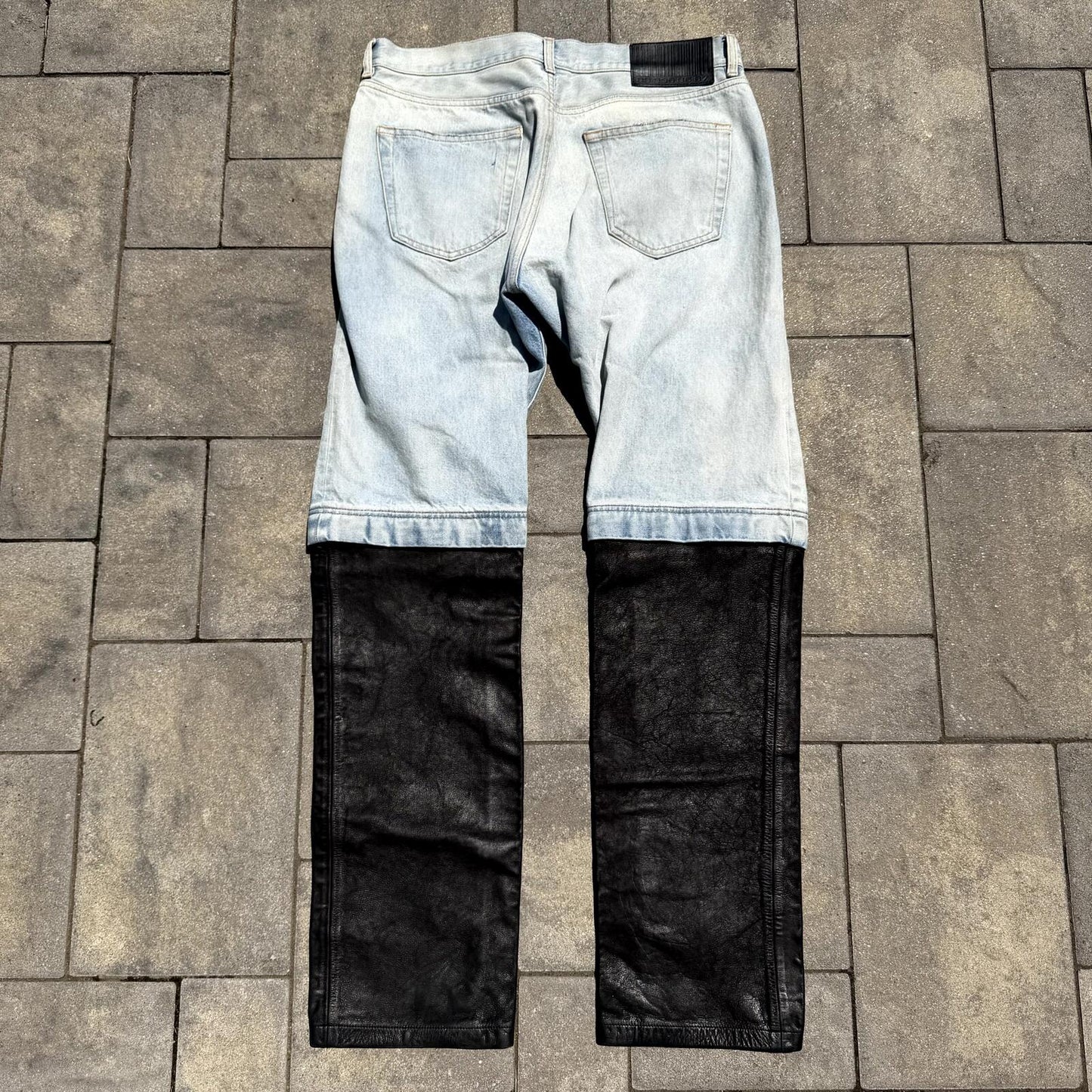 VTMNTS Black Leather Convertible Denim