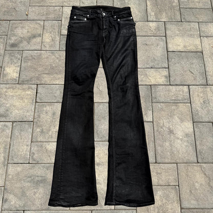 Rick Owens Waxed Tyrone Bootcut Denim