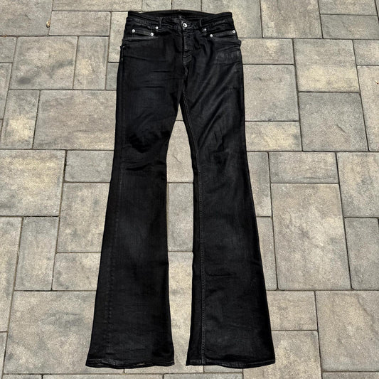 Rick Owens Waxed Tyrone Bootcut Denim