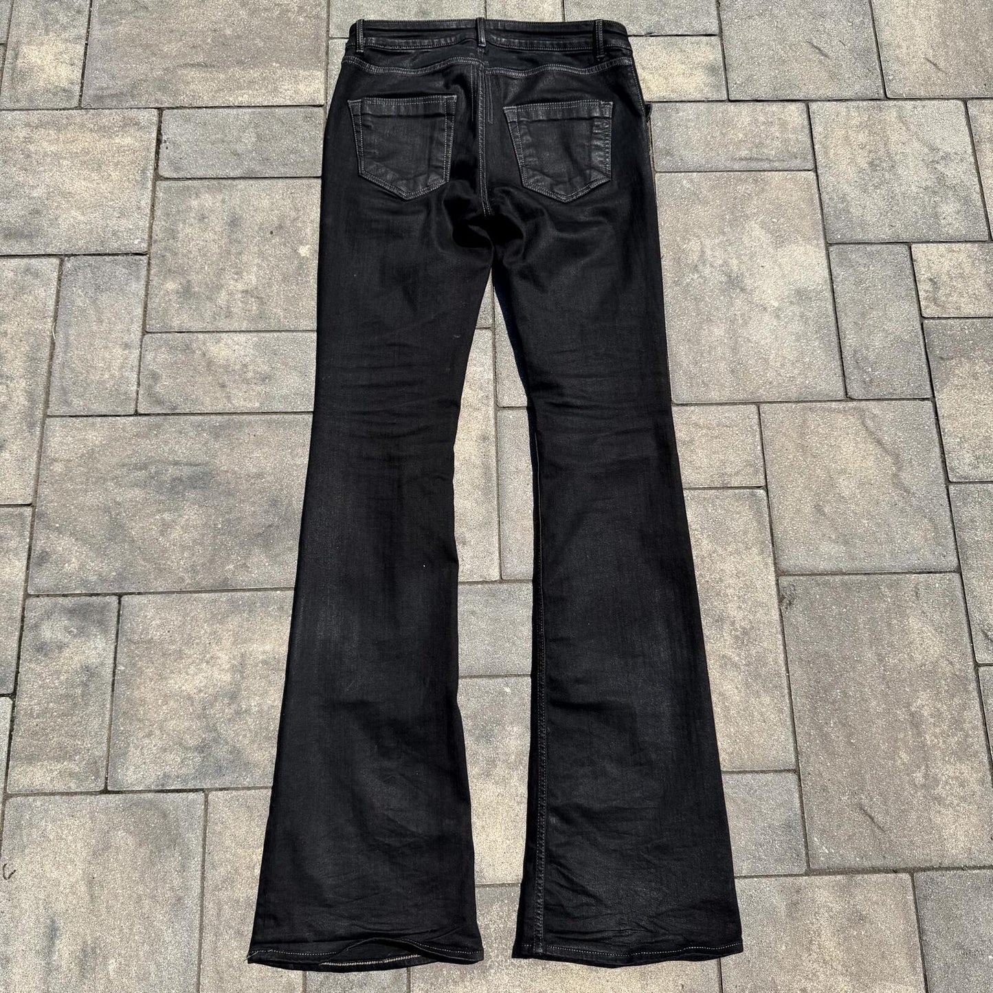 Rick Owens Waxed Tyrone Bootcut Denim