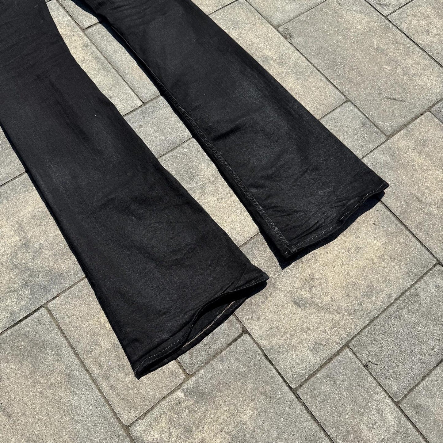 Rick Owens Waxed Tyrone Bootcut Denim