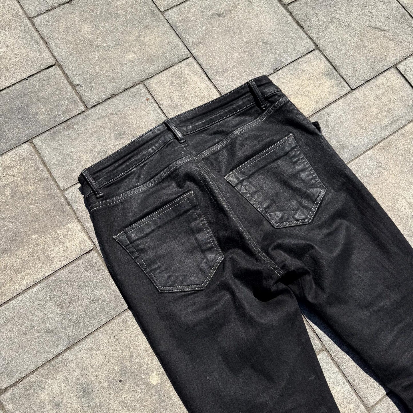 Rick Owens Waxed Tyrone Bootcut Denim
