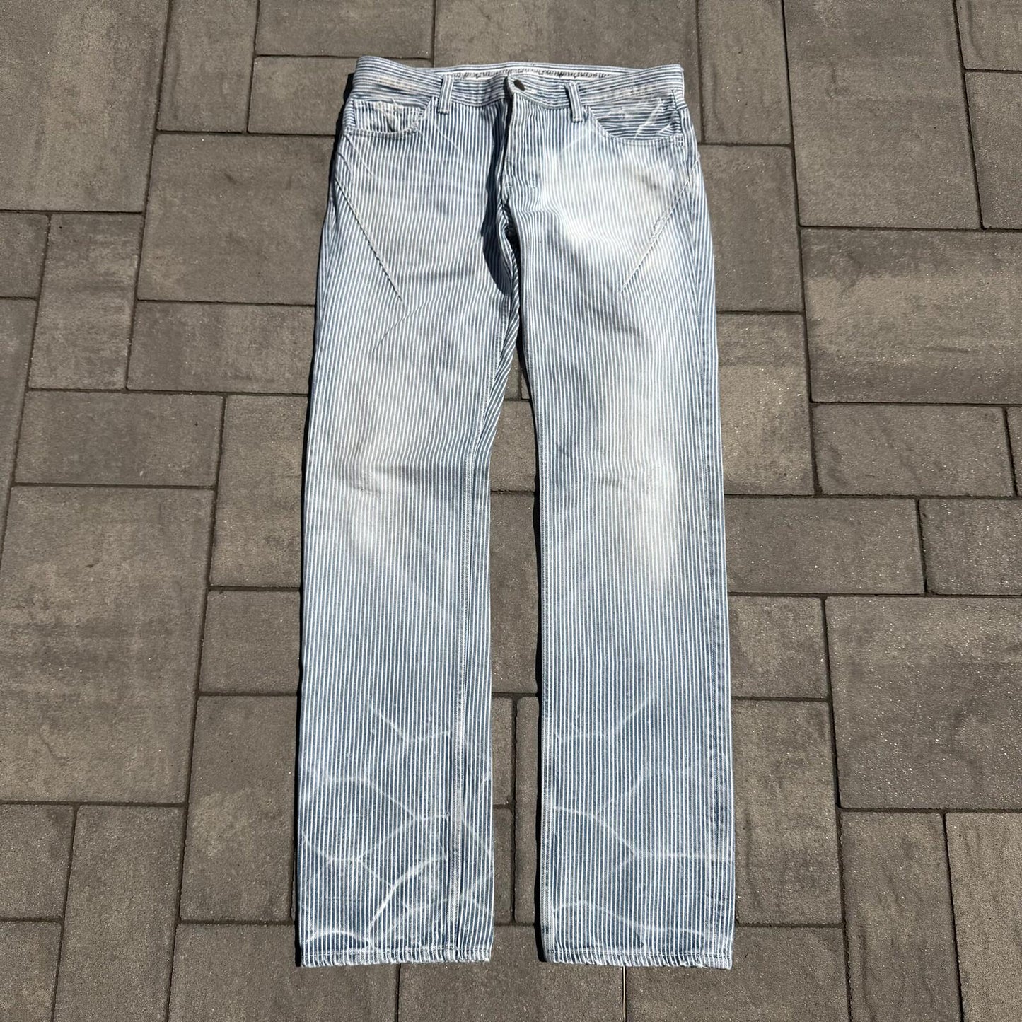 SS08 Number Nine Striped Hickory Denim