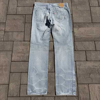 SS08 Number Nine Striped Hickory Denim
